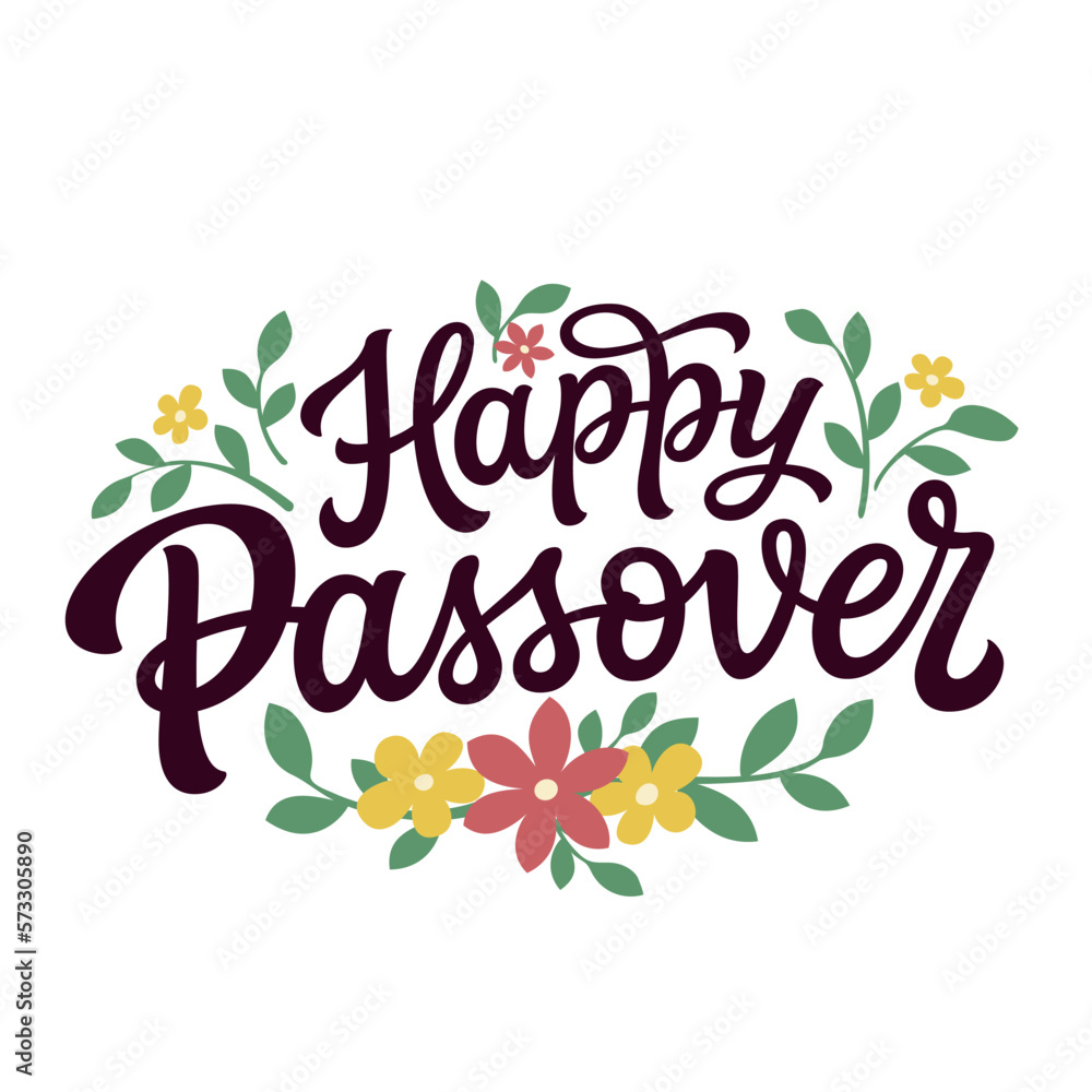 Happy Passover. Hand lettering text. Vector typography for posters, banners, greeting cards Happy Passover. Hand lettering text. Vector typography for posters, banners, greeting cards