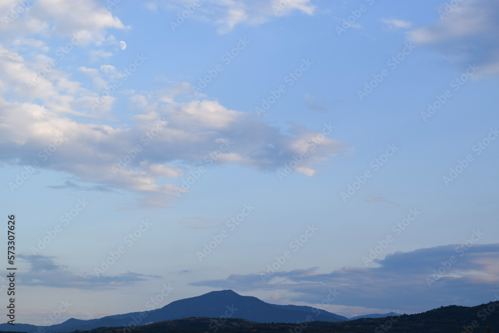 Panorama with clouds in the sky and mountains Panorama with clouds in the sky and mountains