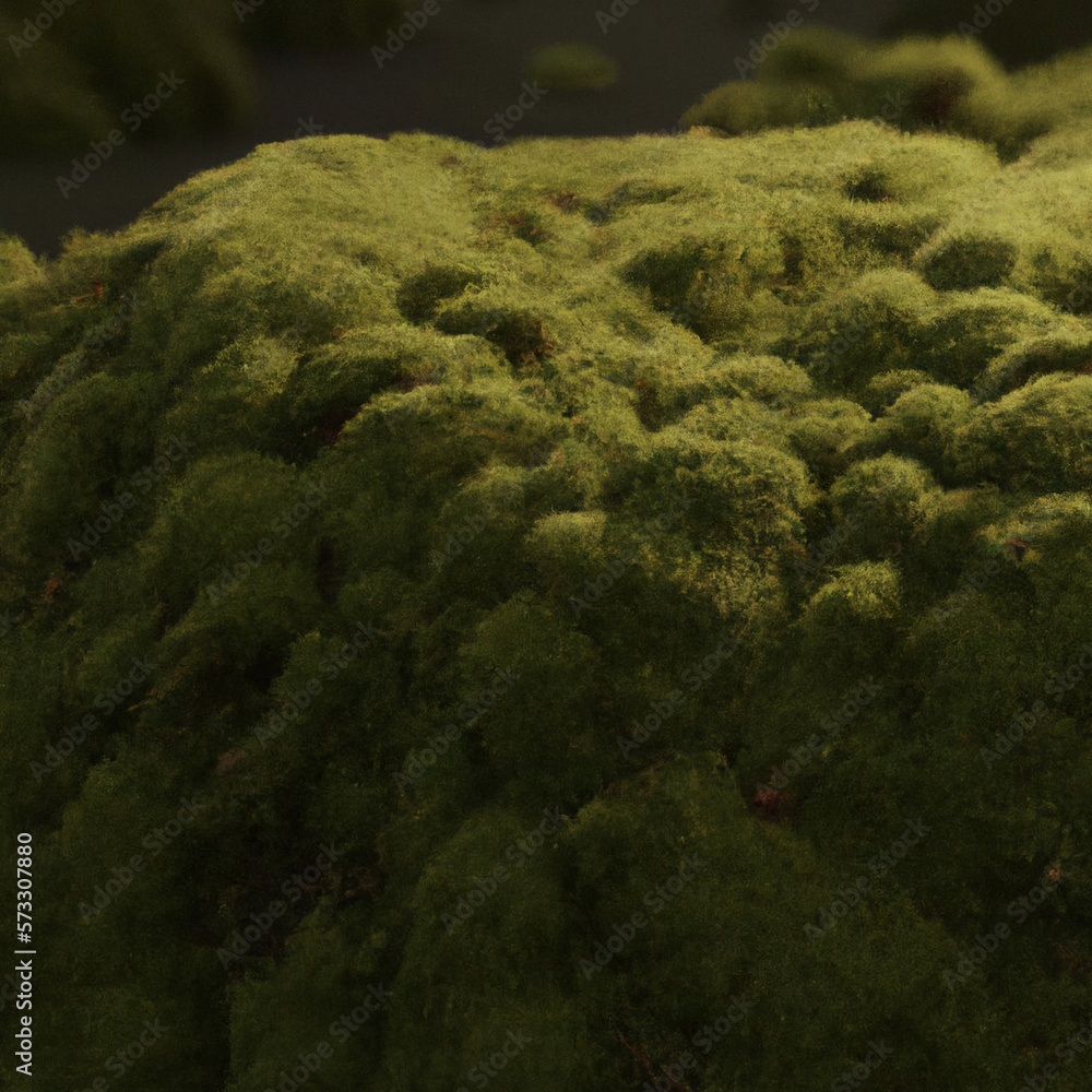 green moss in the forest green moss in the forest