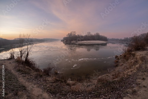 sunrise over the lake