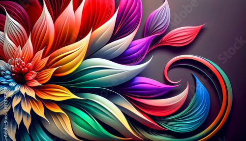 A vibrant bouquet of flowers, artfully arranged with a variety of hues and shades. (Generative AI)