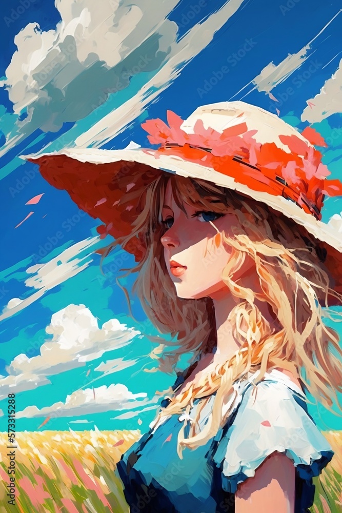 Download One Piece Anime Luffy In Straw Hat Picture | Wallpapers.com