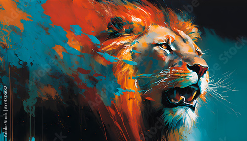 portrait of a lion © logolord
