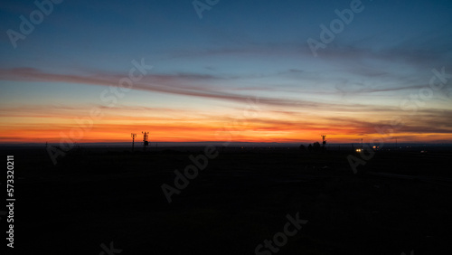 Great sunset view. clouds and sky