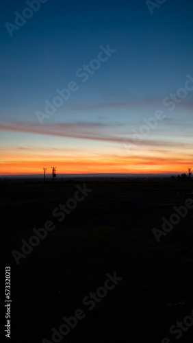 Great sunset view. clouds and sky