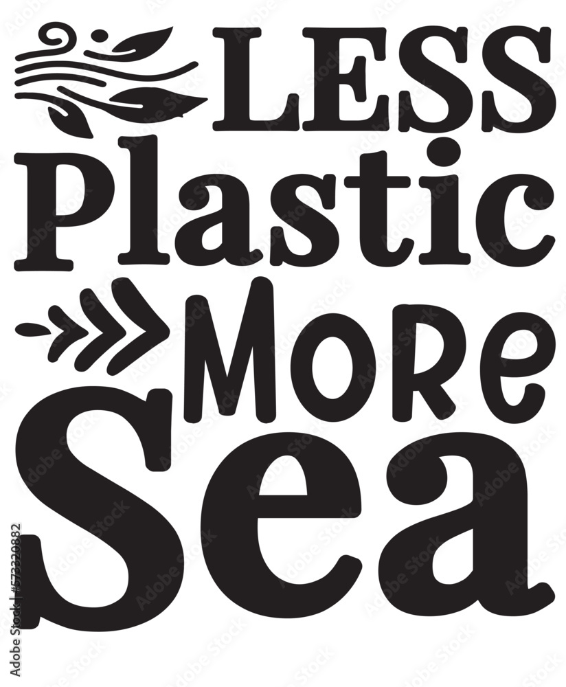 Less plastic more sea SVG cut files Less plastic more sea SVG cut files