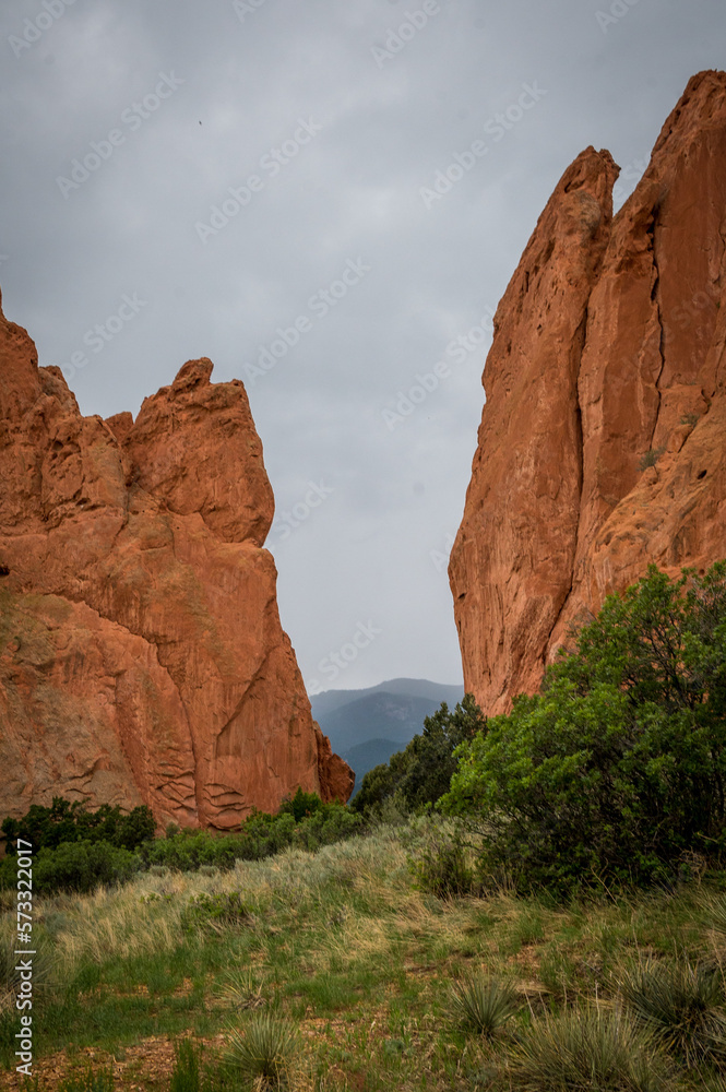 Hiking through a canyon in Colorado