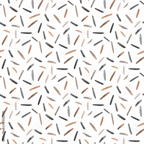 Seamless pattern with watercolor stripes  lines on a white background. Texture for paper  textile  wallpaper.