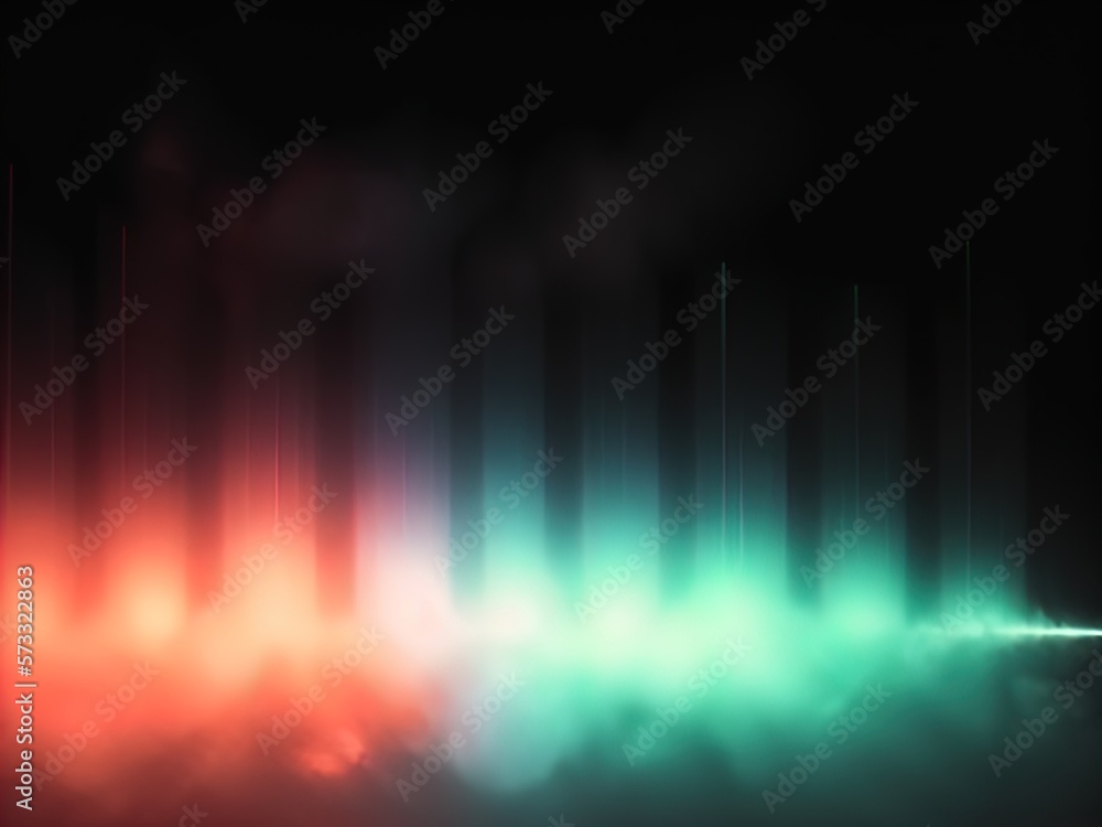 Colorful background with lights, bokeh and fog. 