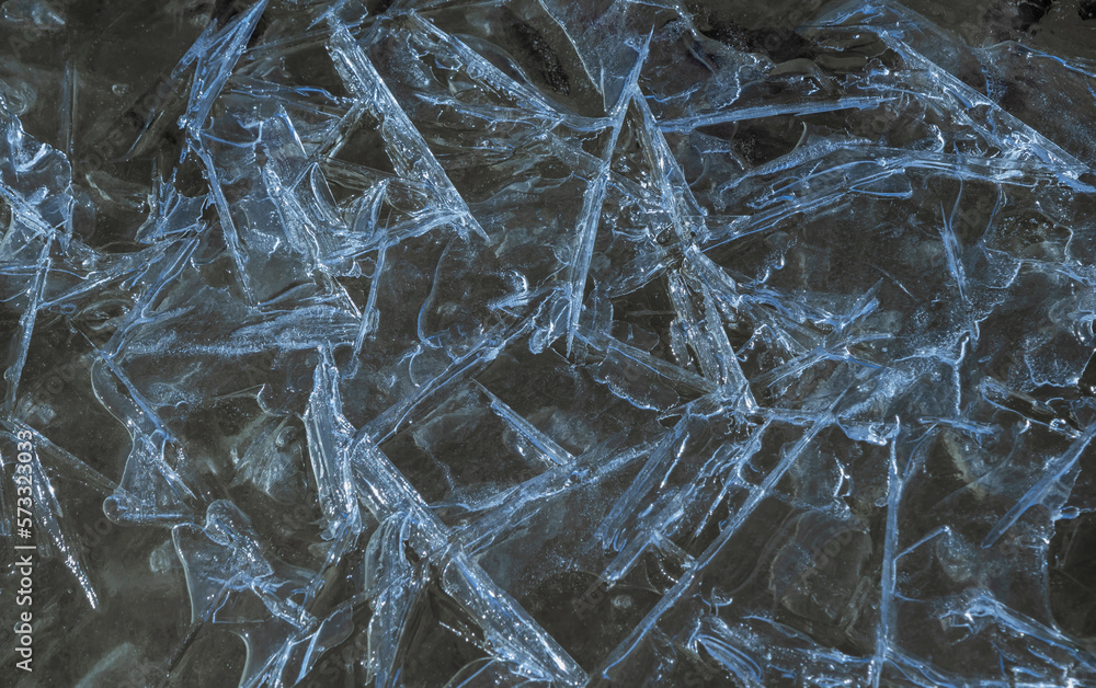 Blue ice with detailed structure close-up. Natural background Blue ice with detailed structure close-up. Natural background