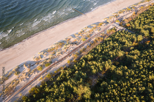 Plaża Morze Bałtyckie widok z góry