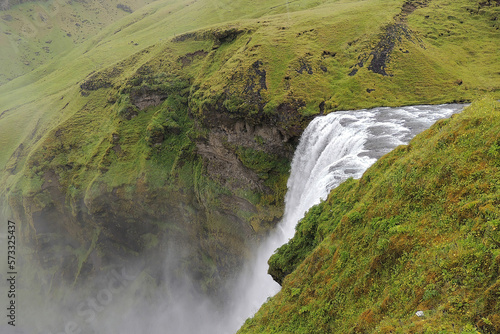 Haifoss Waterfall Near Volcano Hekla photo
