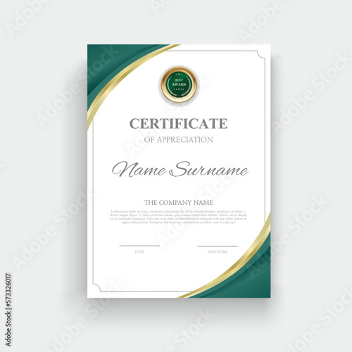 Certificate of completion design. Certificate of achievement, education, award, scholarship, bachelor degree, diploma