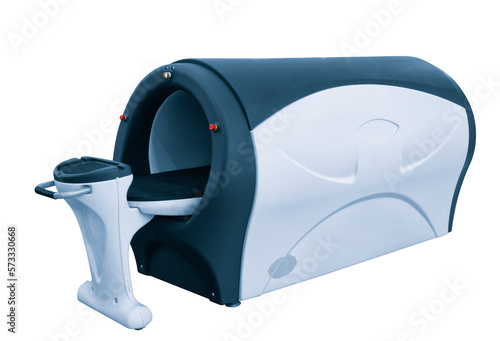 Medical hyperbaric single pressure on white background chamber photo