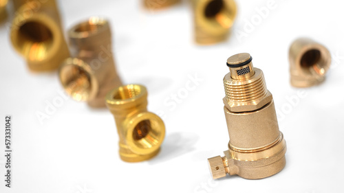 Slika na platnu Brass water pre-filter with pressure relief valve , Plumbing fixtures and piping