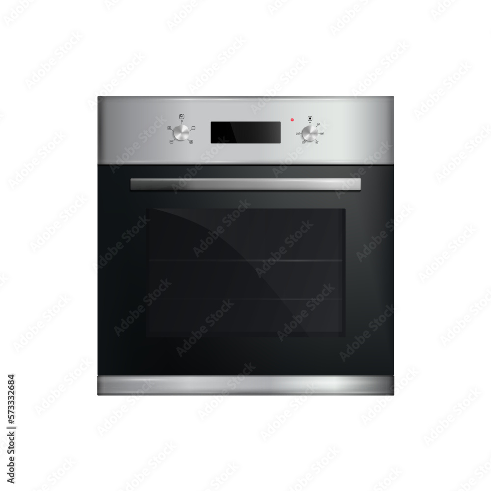 Realistic Kitchen Oven Composition Realistic Kitchen Oven Composition