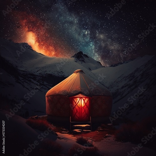 tent in the mountains