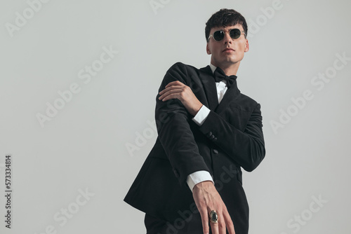 businessman with cool, shiny ring on his finger