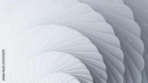 Fototapeta Naklejka Na Ścianę i Meble -  3d render, abstract white background, modern minimalist wallpaper, layers of cards with rounded corners