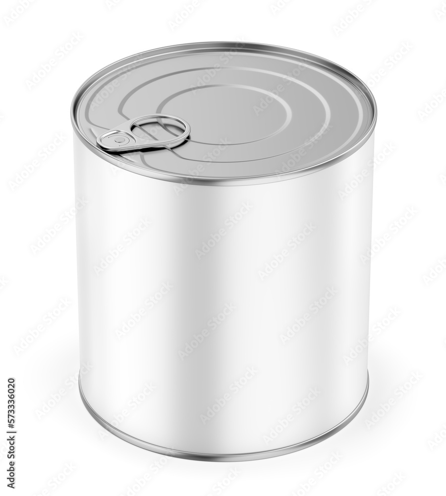 Tin can, fish or pet food mockup with pull ring Tin can, fish or pet food mockup with pull ring