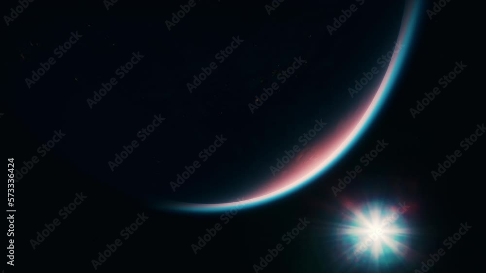 Surface of Earth planet in deep space Surface of Earth planet in deep space
