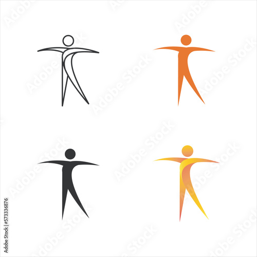 pilates line art color illustrations vector