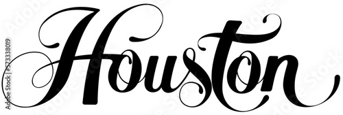 Houston - custom calligraphy text