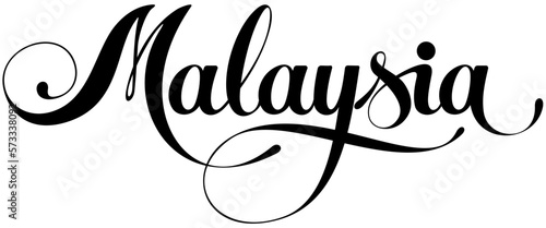 Malaysia - custom calligraphy text