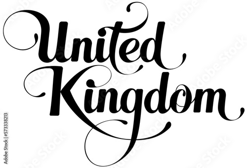 United Kingdom - custom calligraphy text