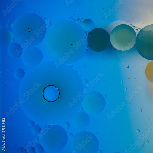 Macro photography bubble textures oil and water mixture