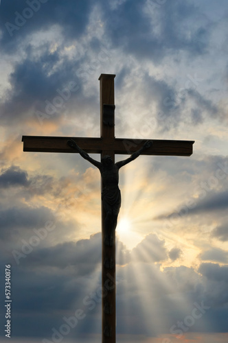 cross on the sky sunday believe history life savior peace dramatic awe rescue sacred eternity son sunbeam biblical grief heavenly grace crossed dawn follow glory suffering trust way message