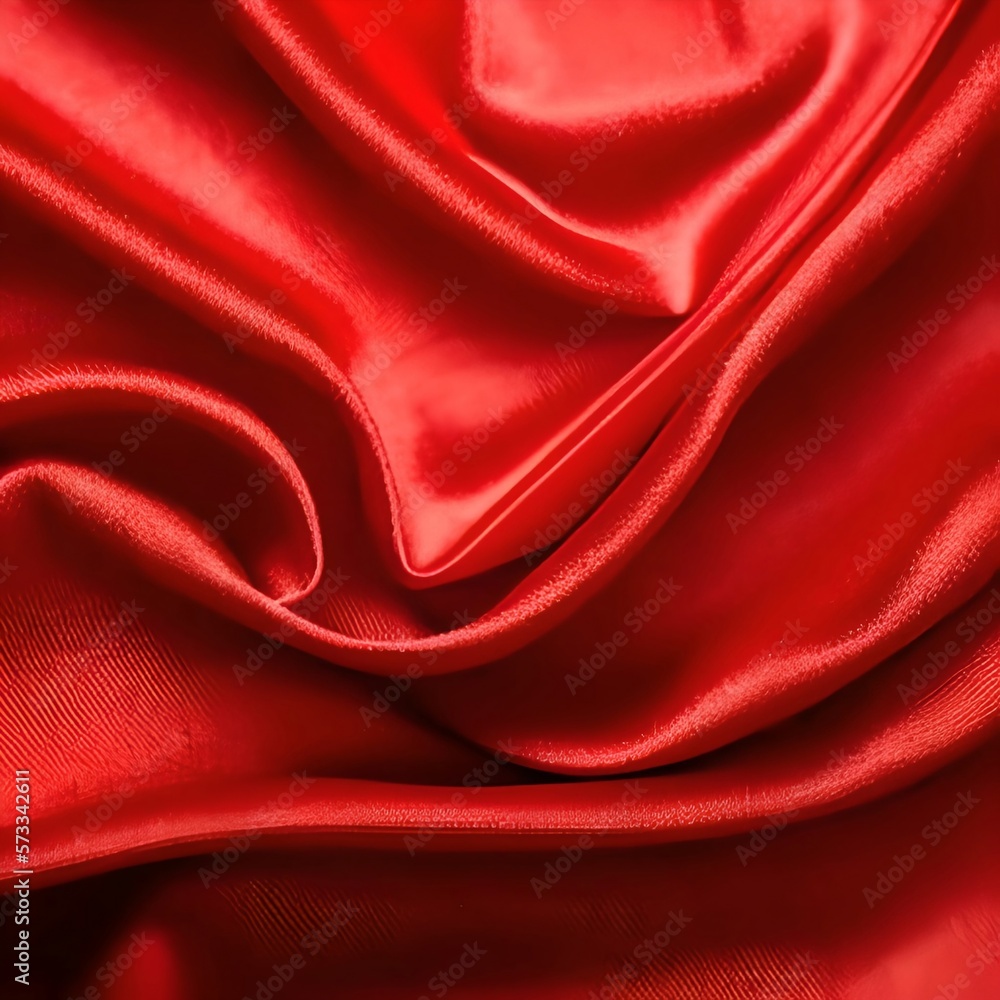 Obraz premium Smooth elegant red silk or satin texture can use as abstract background. Luxurious background design