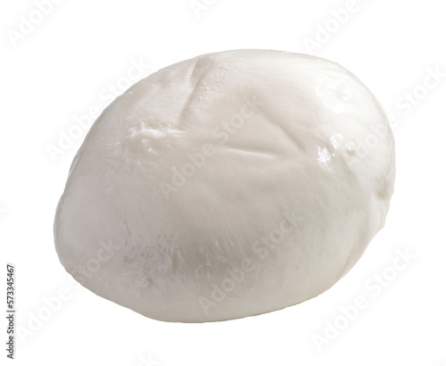 Mozzarella cheese isolated on transparent layered background.