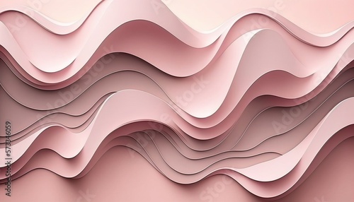 Pastel Pink Abstract background with wavy waves. Generative AI.