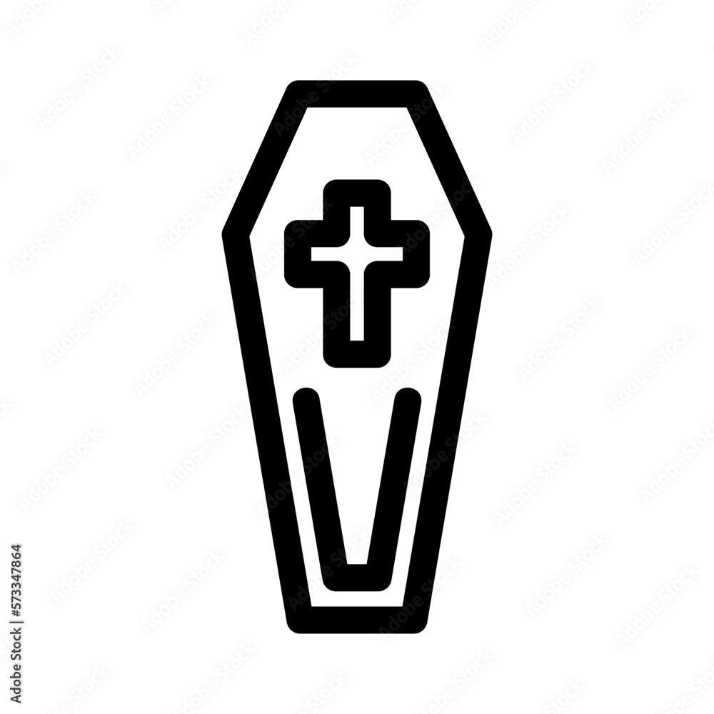 Obraz premium coffin icon or logo isolated sign symbol vector illustration - high quality black style vector icons 