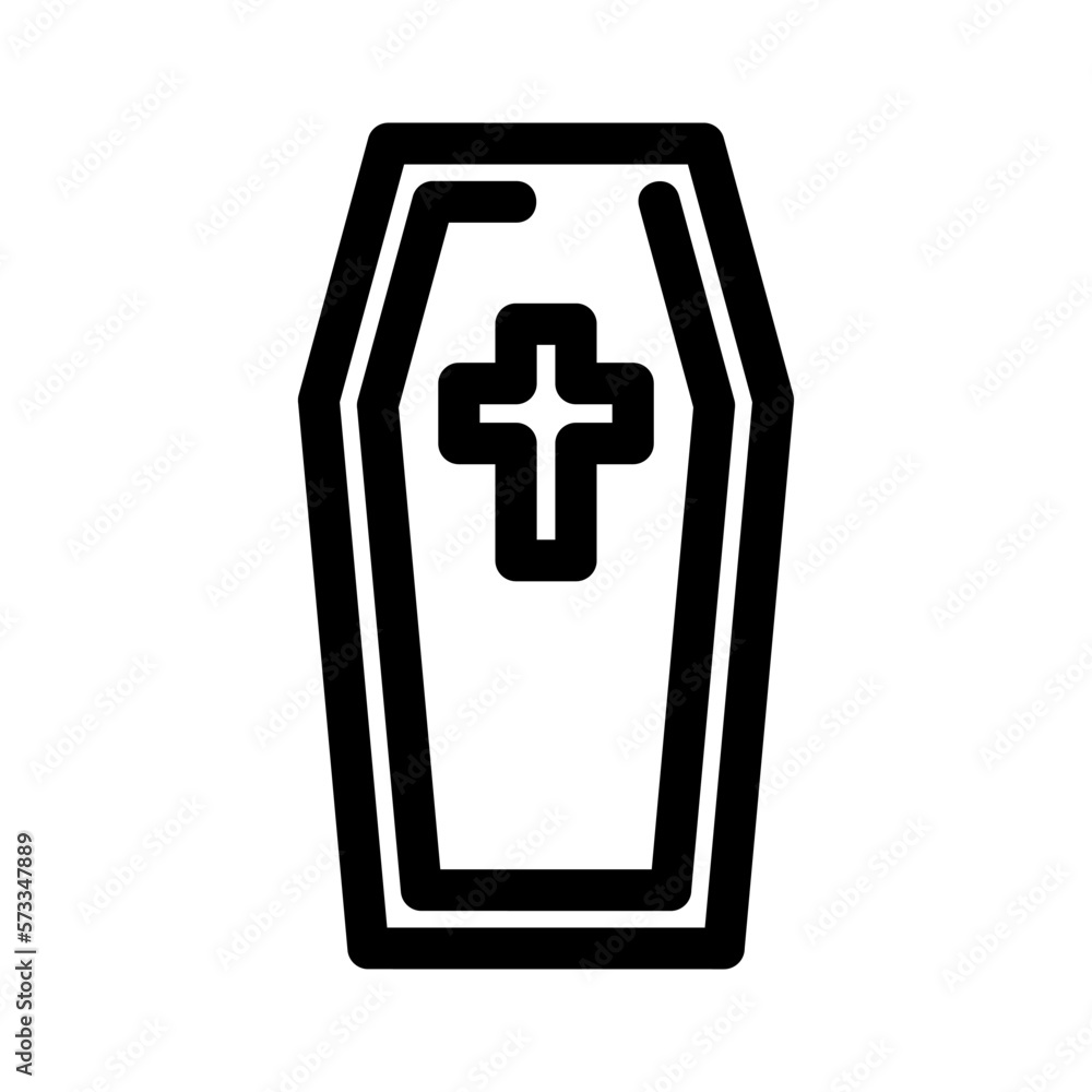Obraz premium coffin icon or logo isolated sign symbol vector illustration - high quality black style vector icons 
