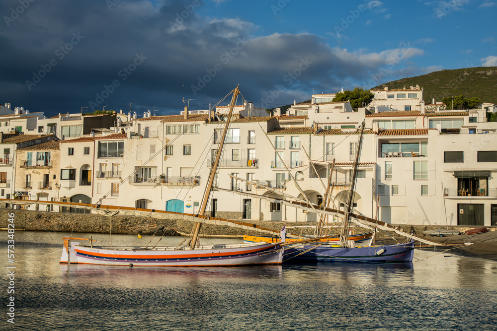 view of the fishing village of Cadaques from the sea