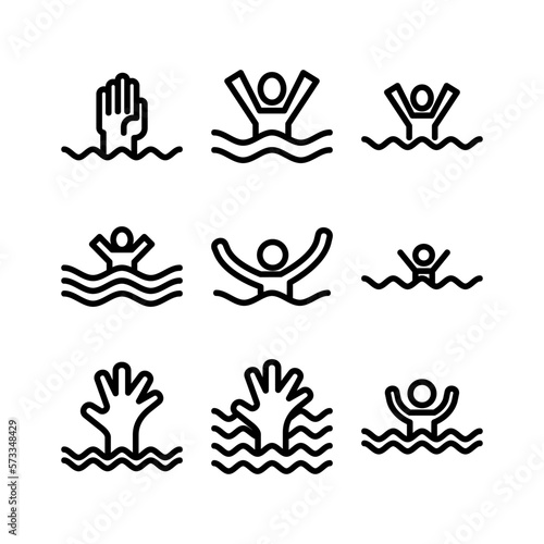 deep water icon or logo isolated sign symbol vector illustration - high quality black style vector icons 