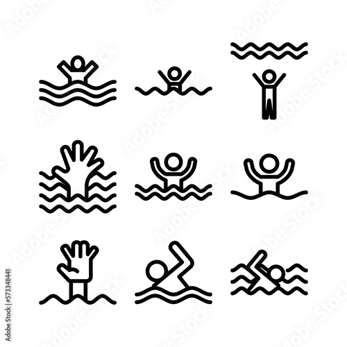 deep water icon or logo isolated sign symbol vector illustration - high quality black style vector icons

