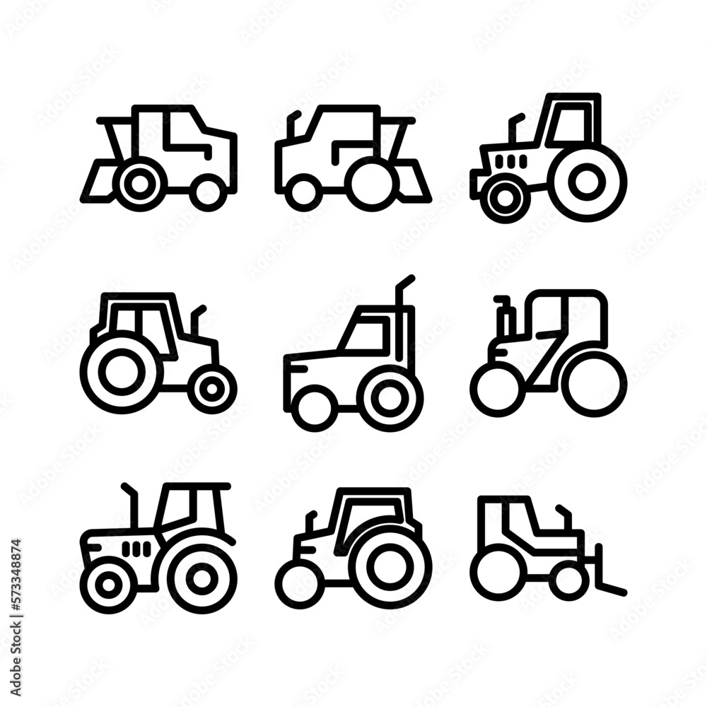 Fototapeta premium tractor icon or logo isolated sign symbol vector illustration - high quality black style vector icons 