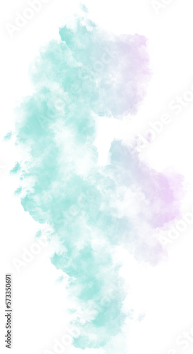  Blue and Pink Gradient Smoke Abstract Shape