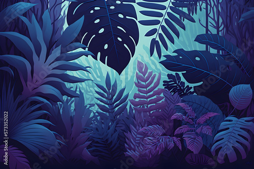 Vintage Flat Gradient in Purple and Blue