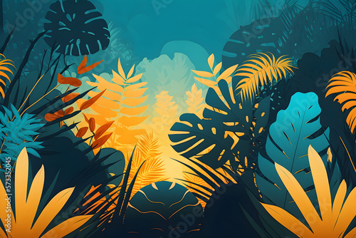 Vintage Yellow and Blue Acrylic Gradient Background