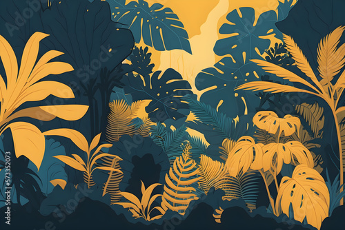 Vintage Liquid Acrylic Gradient in Yellow and Blue