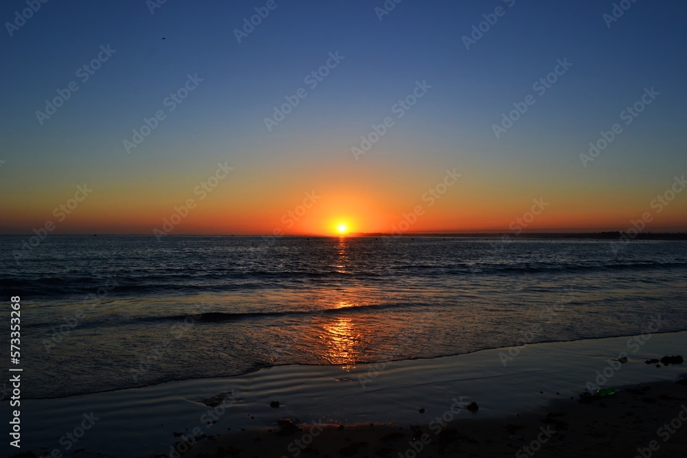 beautifull natural landscape of sunset and sea