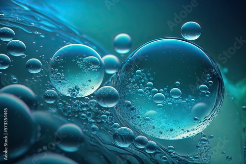 Water Bubbles Close Up Illustration