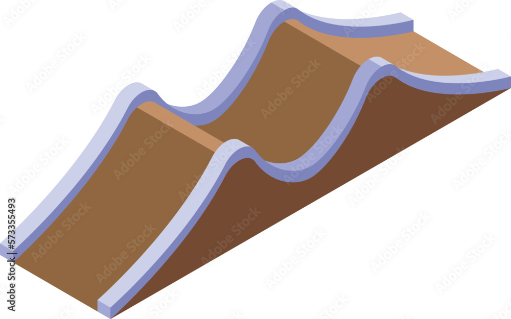 Race track icon isometric vector. Dirt bike. Motorbike action Race track icon isometric vector. Dirt bike. Motorbike action