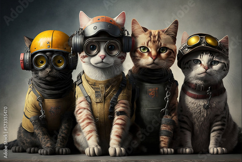 Cat army concept © neirfy
