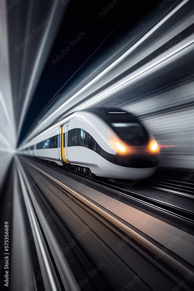 Bullet Train Motion Blur - Generative Ai Bullet Train Motion Blur - Generative Ai