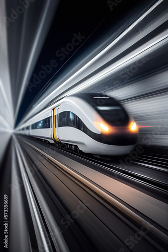 Bullet Train Motion Blur - Generative Ai